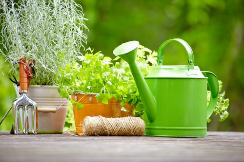 Illustration of gardeners tools with a cookie icon for Gardeners Stockwell